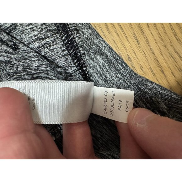 Athleta Jacket Women Medium Gray Black Heather Hoodie Full Zip Running Athletic - Picture 10 of 11